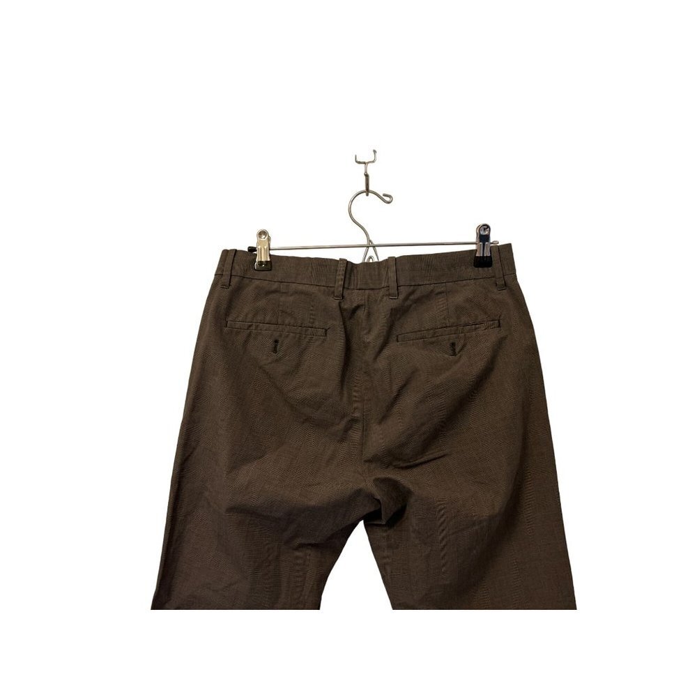 GAP Tailored Casual Pants Strait Fit Cotton Trousers in Beige Tartan Size 31/30 - Picture 6 of 8